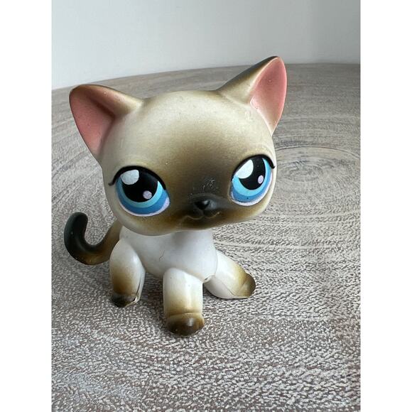 Littlest Pet Shop LPS Portable Pet Carrier w/Siamese Cat, Pet Food 2004 G1 - Picture 5 of 7